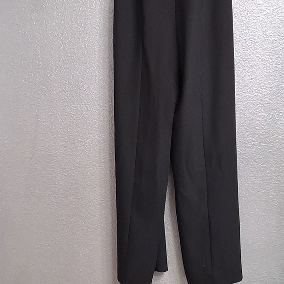 Cach`e Black Jumpsuit With A Scoop Back Outlined With Rhinestones   Size 6 - Picture 4 of 16
